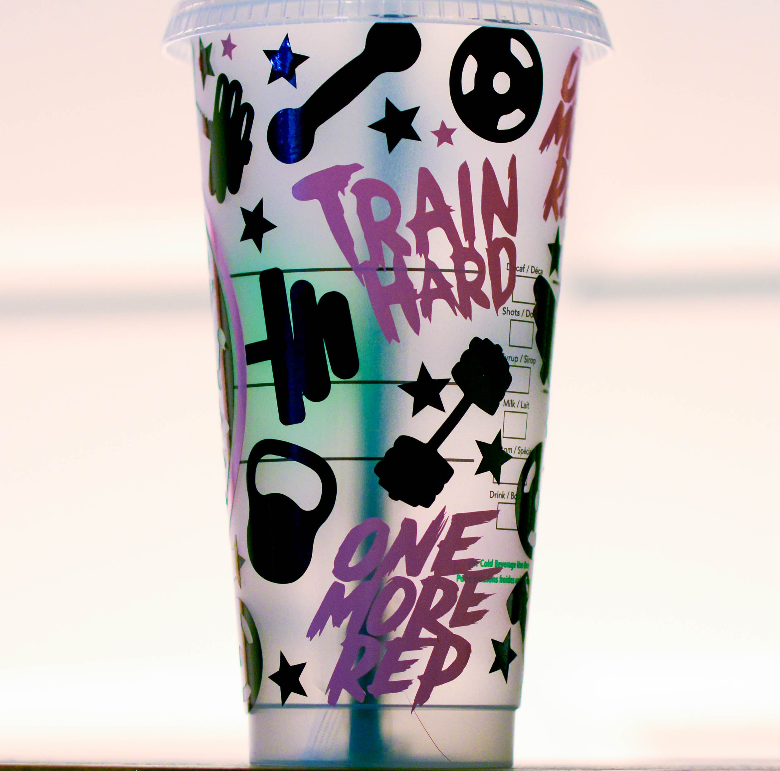 No Pain No Gain Starbucks cup 24oz. Vinyl application