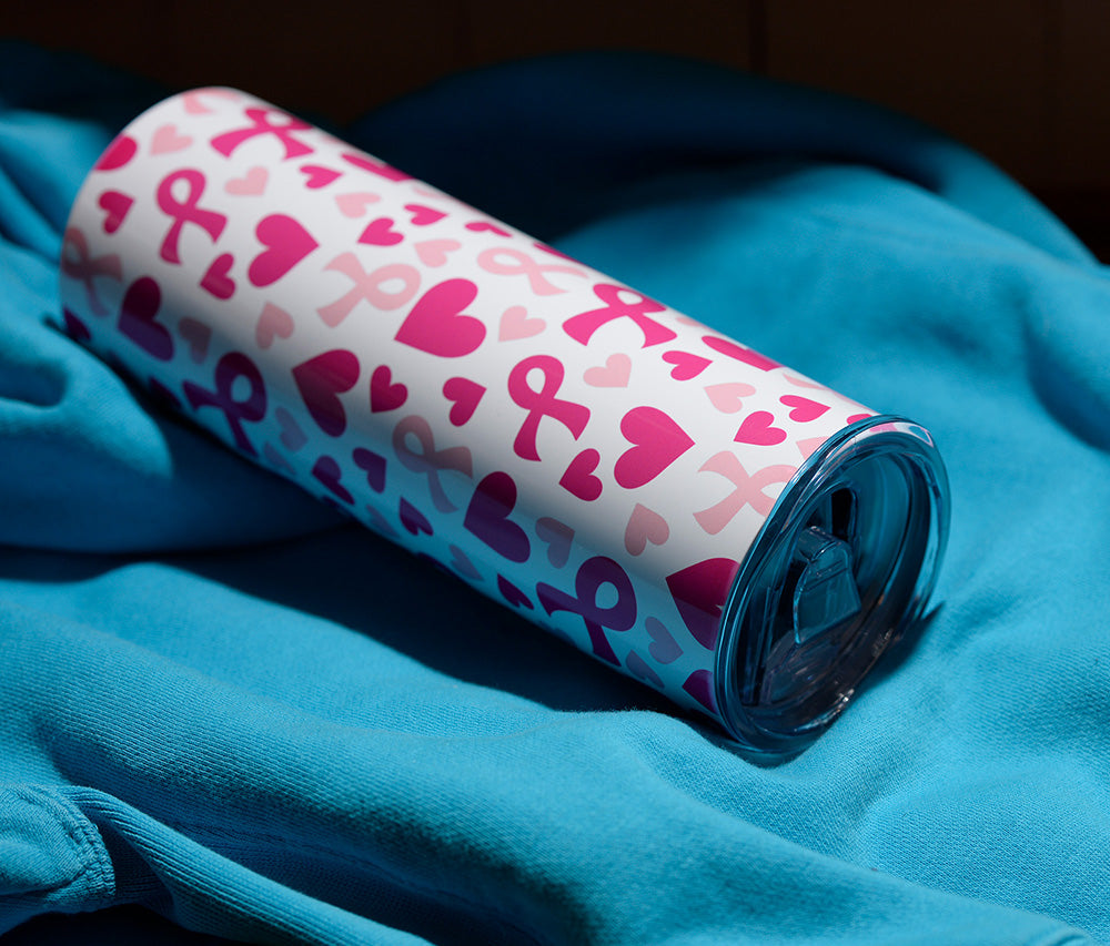 Breast Cancer Ribbon stainless steel 20oz cup