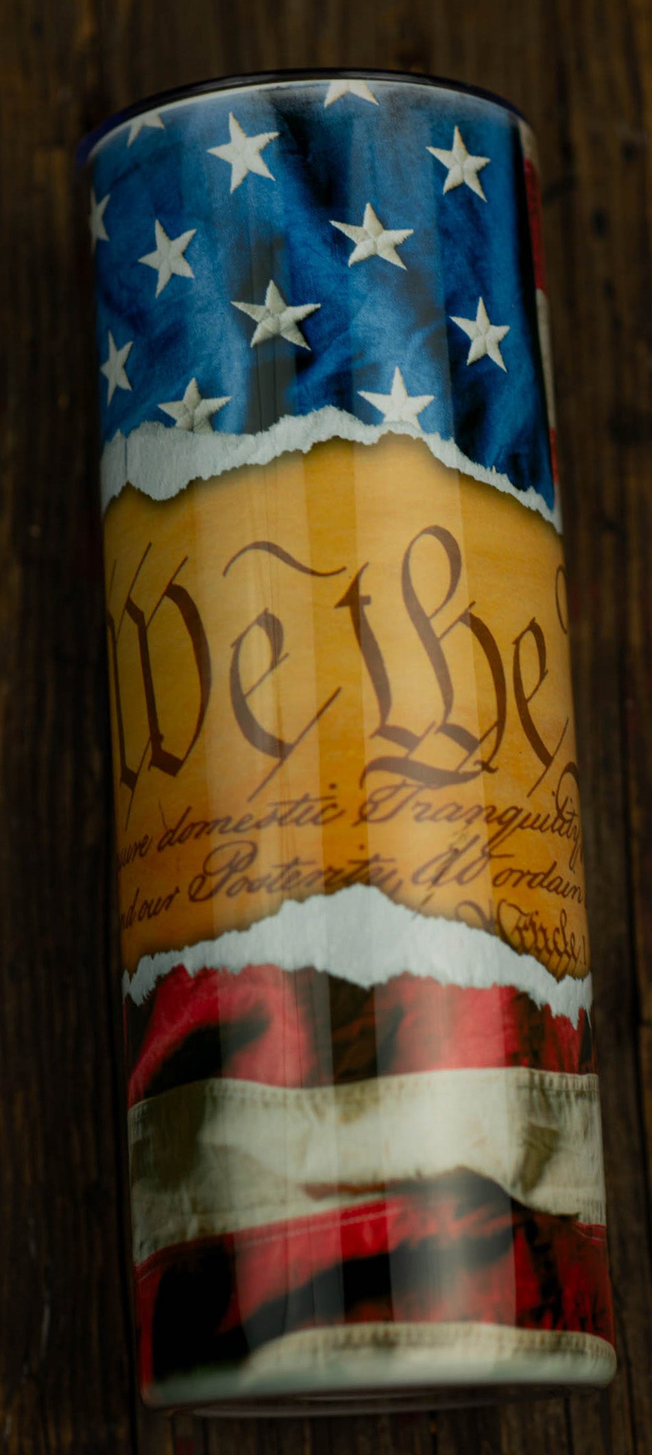 We The People stainless steel tumbler 20oz. American flag