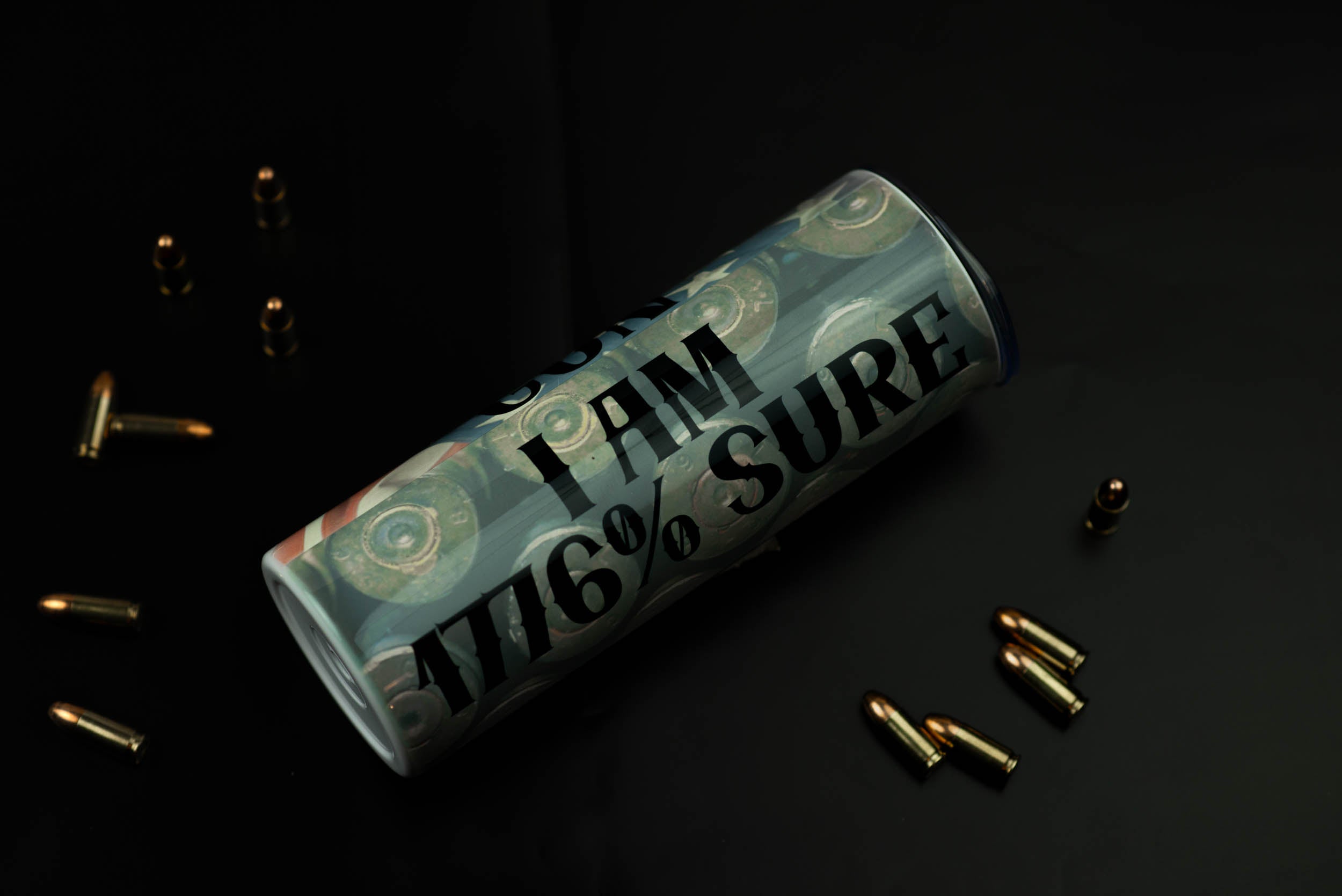 Im 1776% American flag background. Stainless steel tumbler 20oz