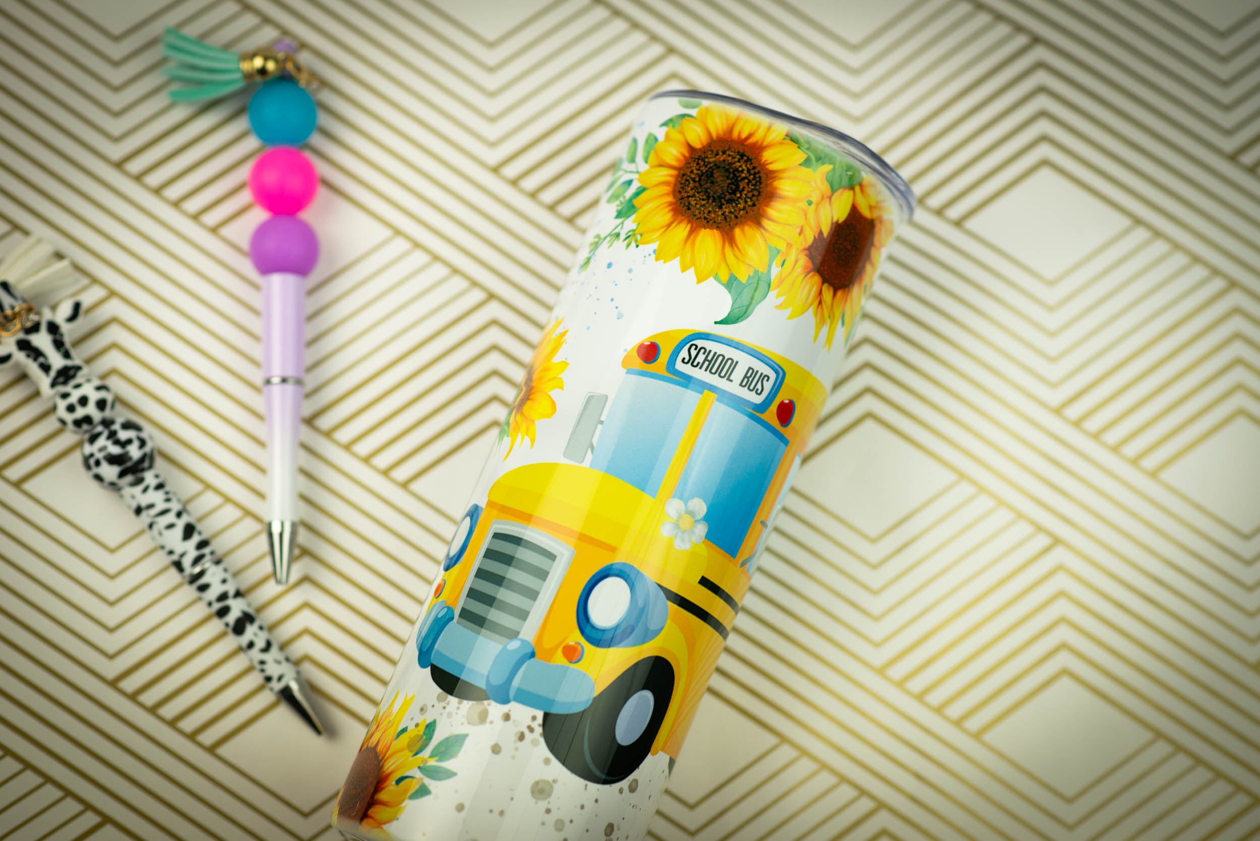 School bus driver stainless steel tumbler 20oz.