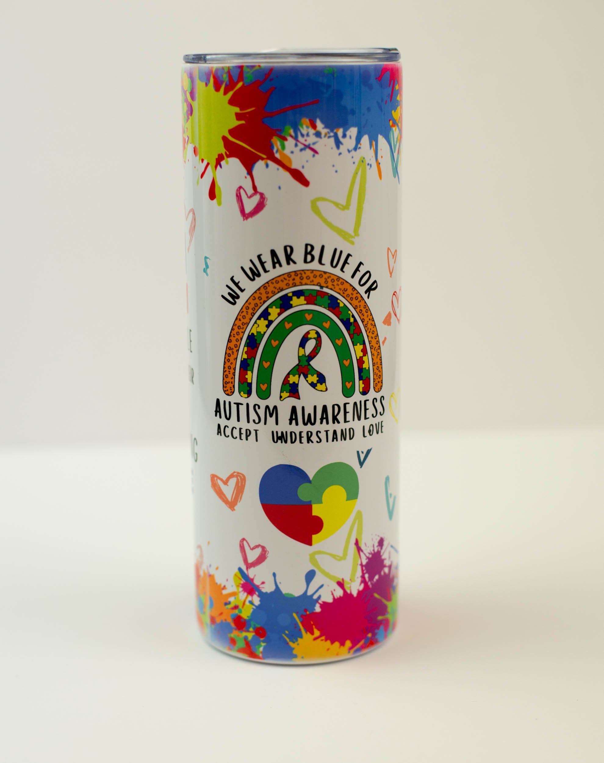Autism awareness, autistic mom style #2 tumbler 20 oz. stainless steel