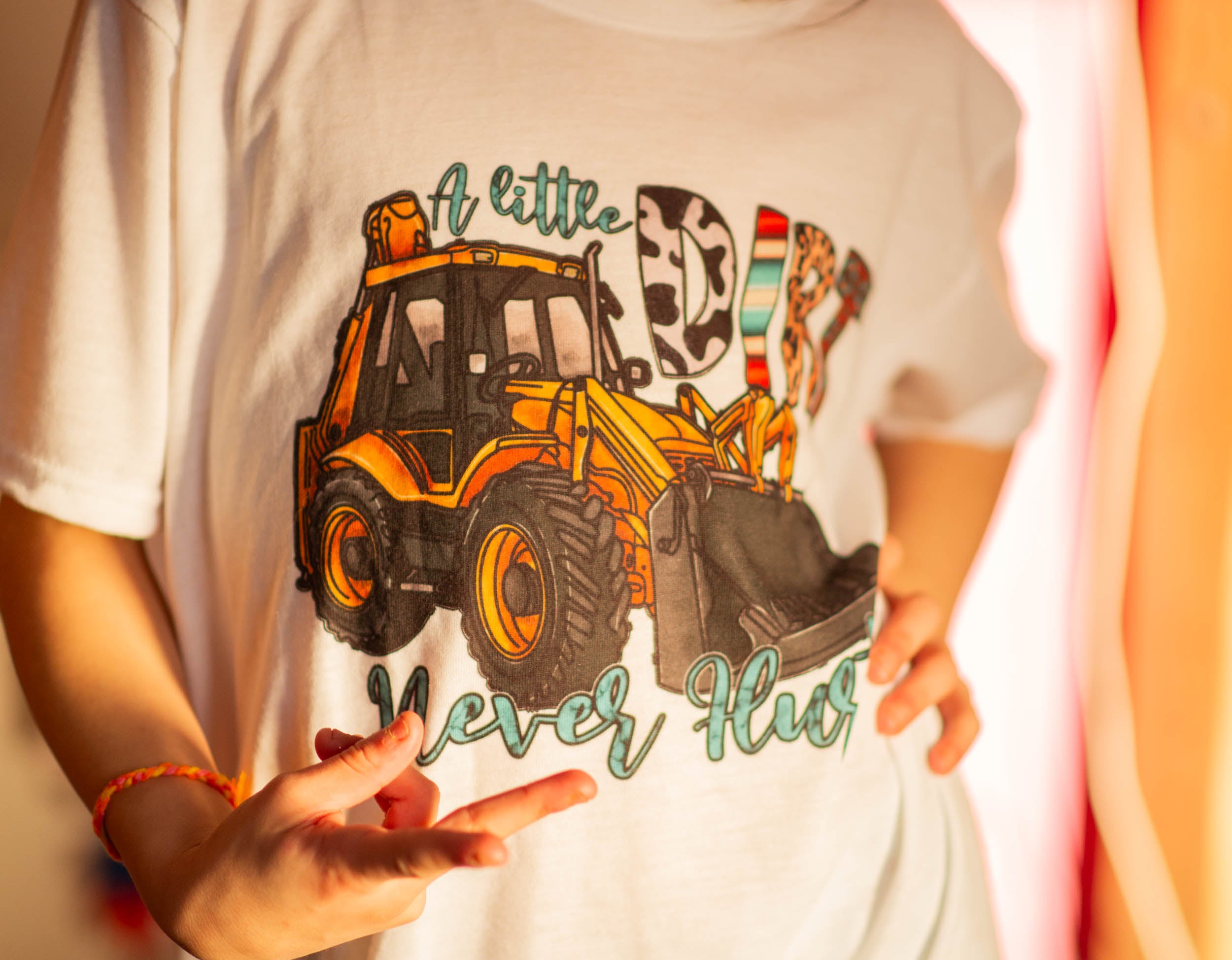 A little art never hurt. Kids white t-shirt.