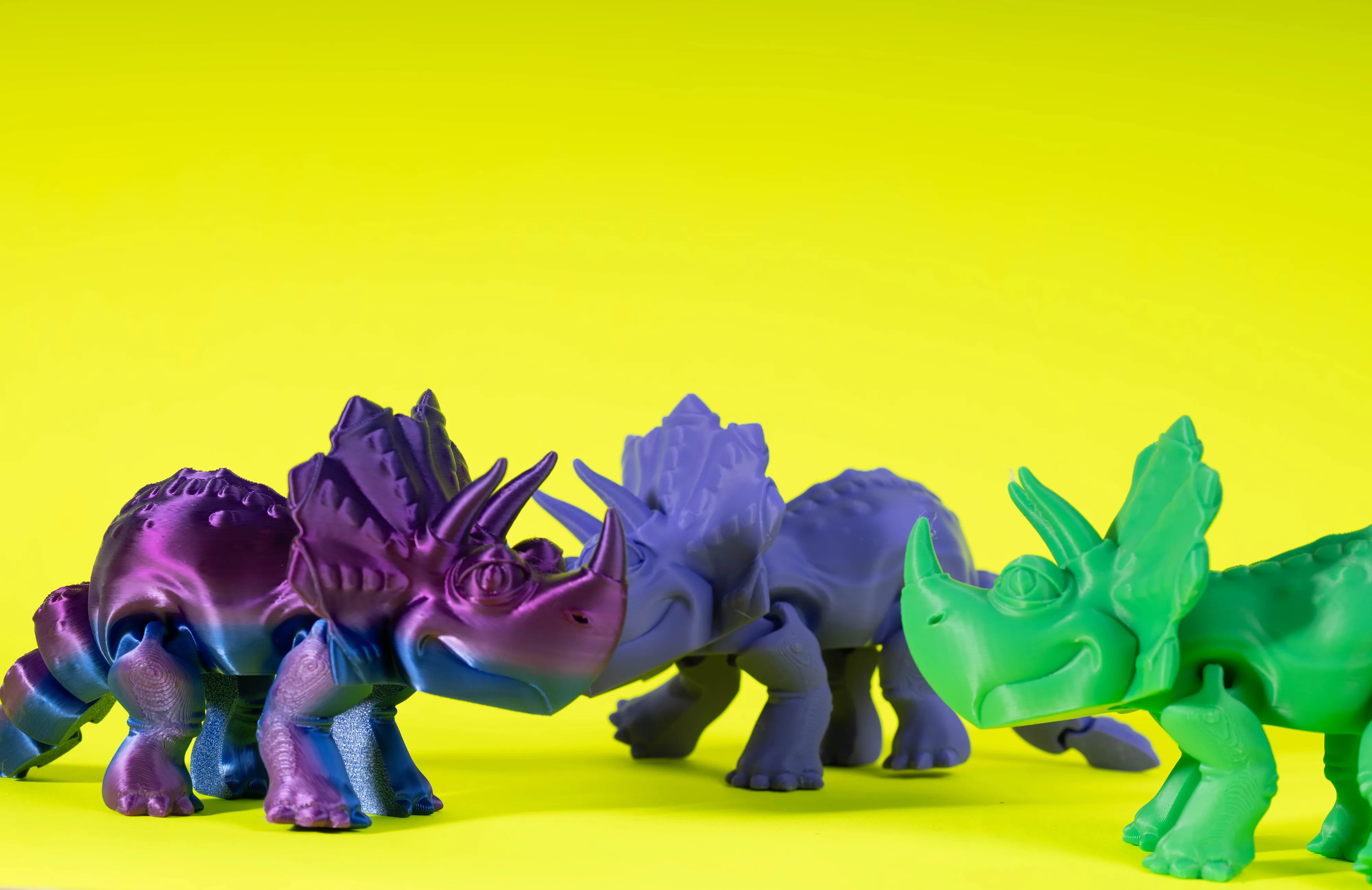 3D PRINTED DINOSAUR (TRICERATOPS)(ARTICULATED)