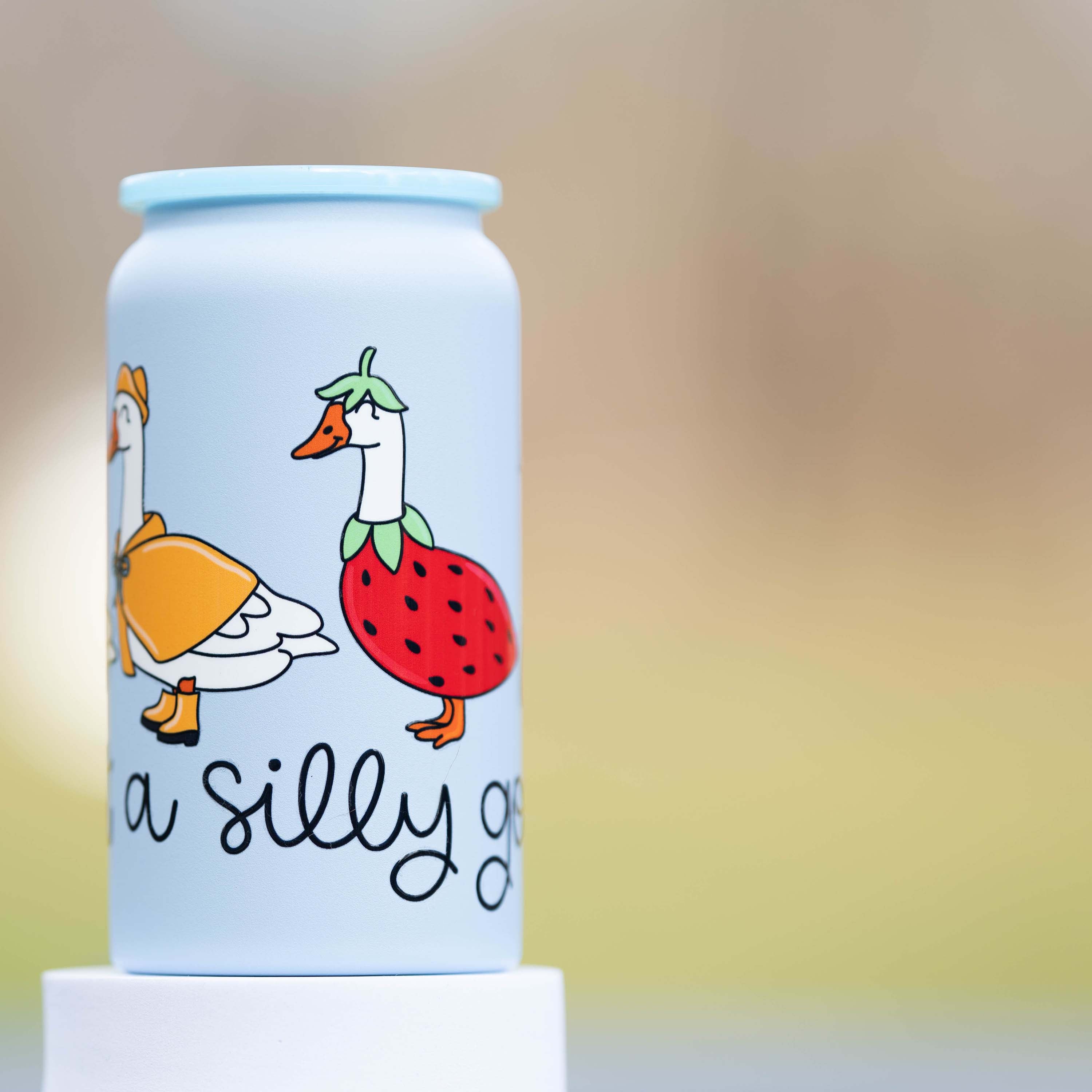 Stainless Steel Silly Goose Cup. (Blue)