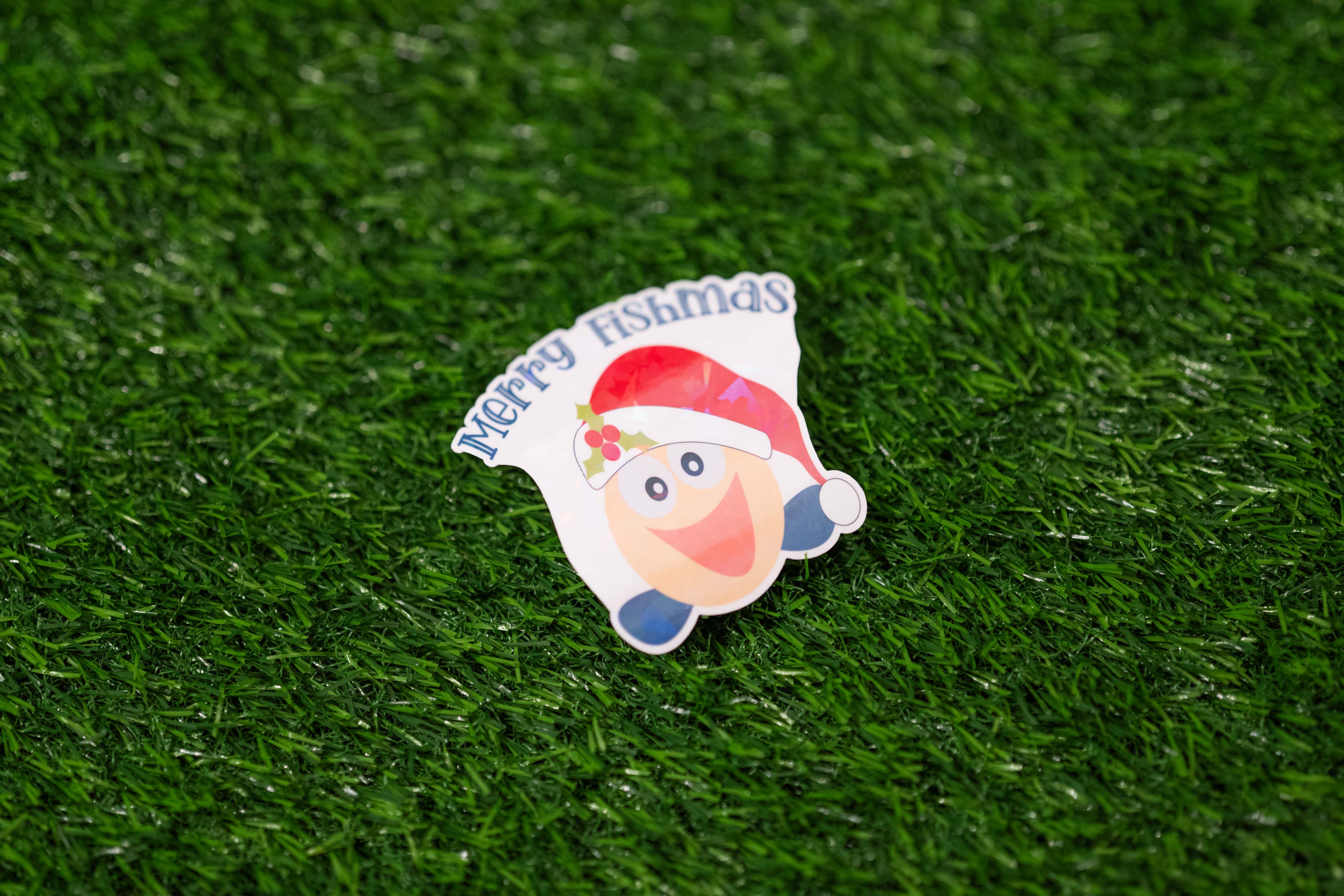 "Merry Fishmas" Sticker (Single)