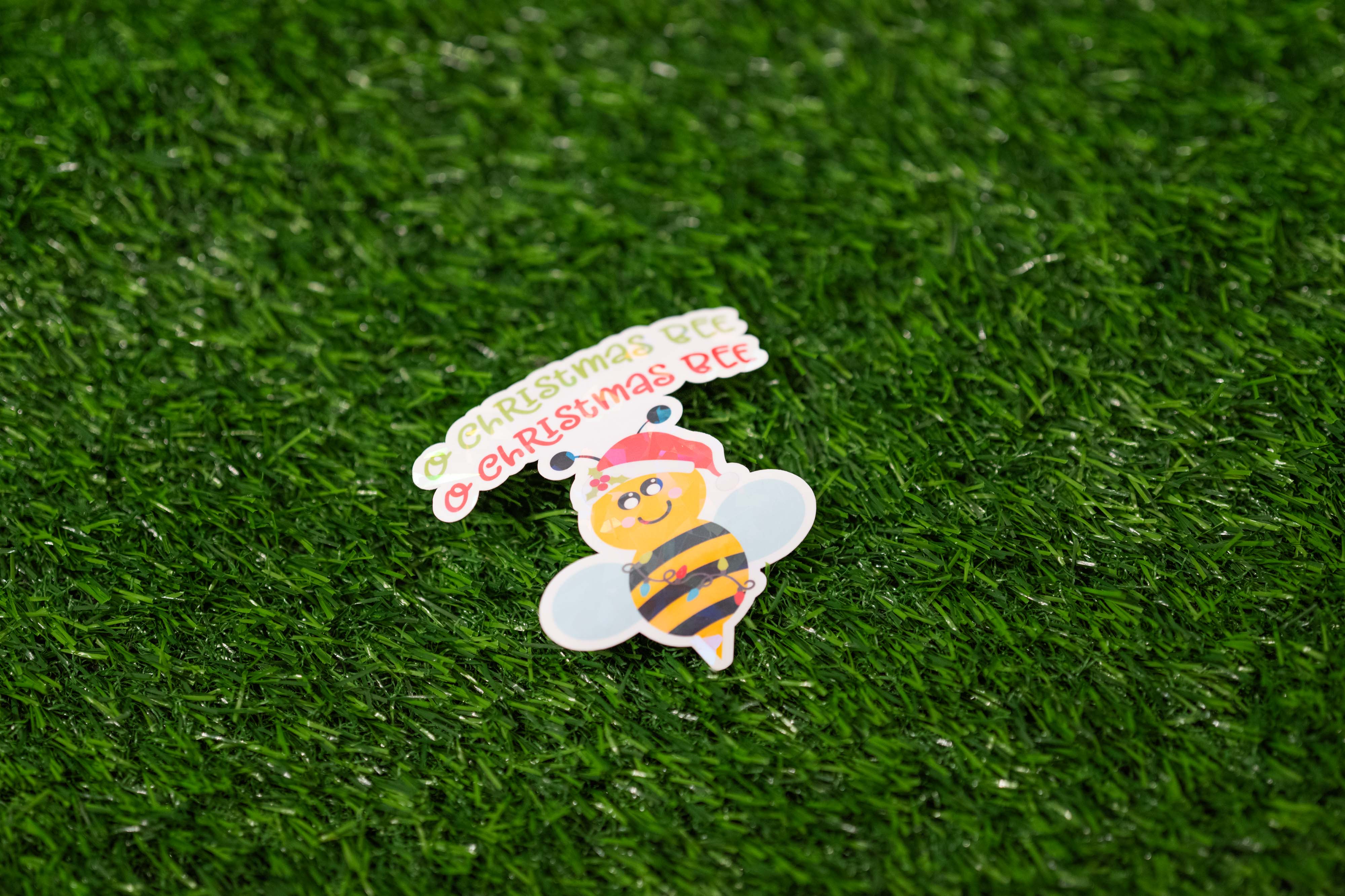 "Christmas Bee" Bee Sticker (Single)