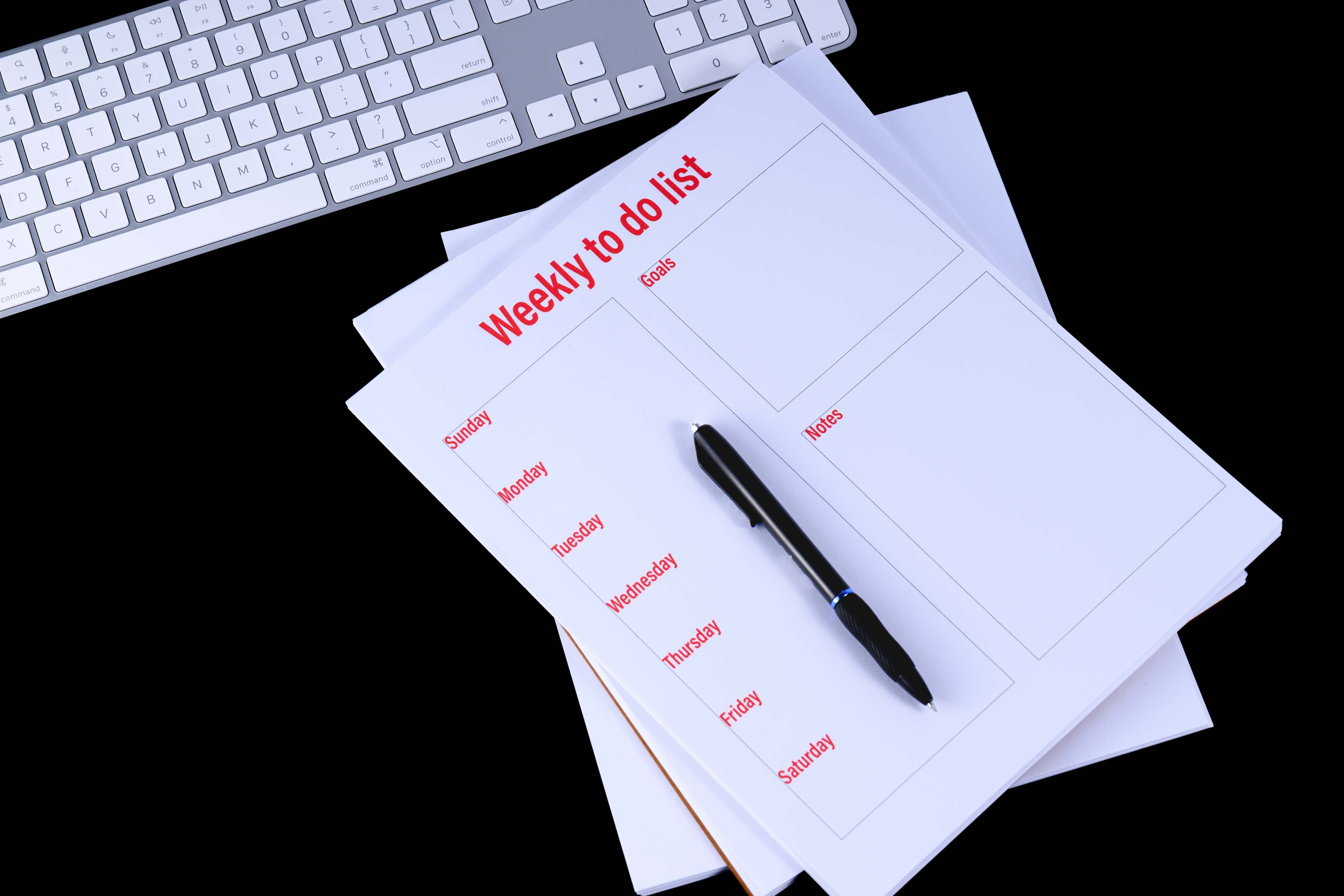 Weekly To-Do notepad 11x8.5 (50 pages)