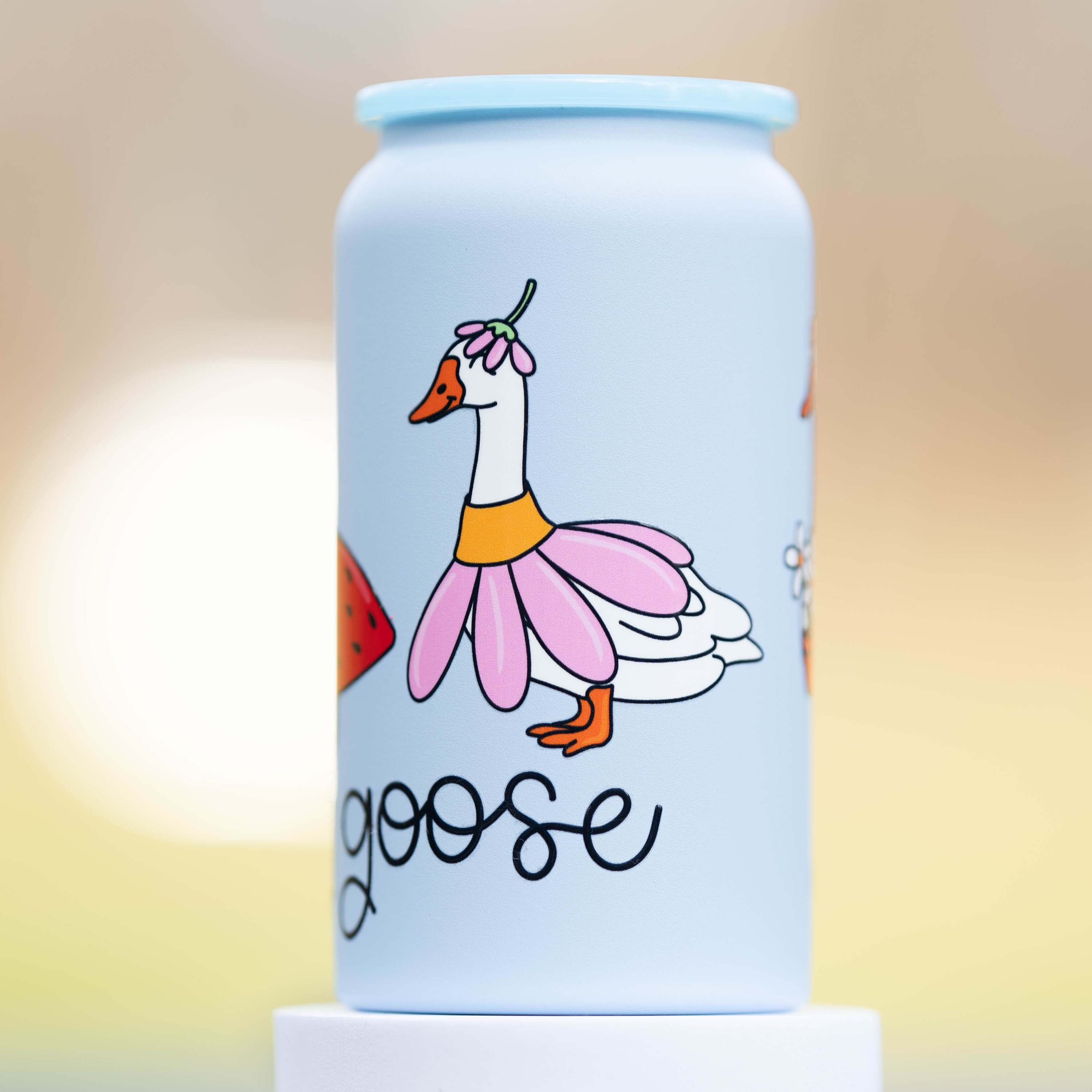 Stainless Steel Silly Goose Cup. (Blue)