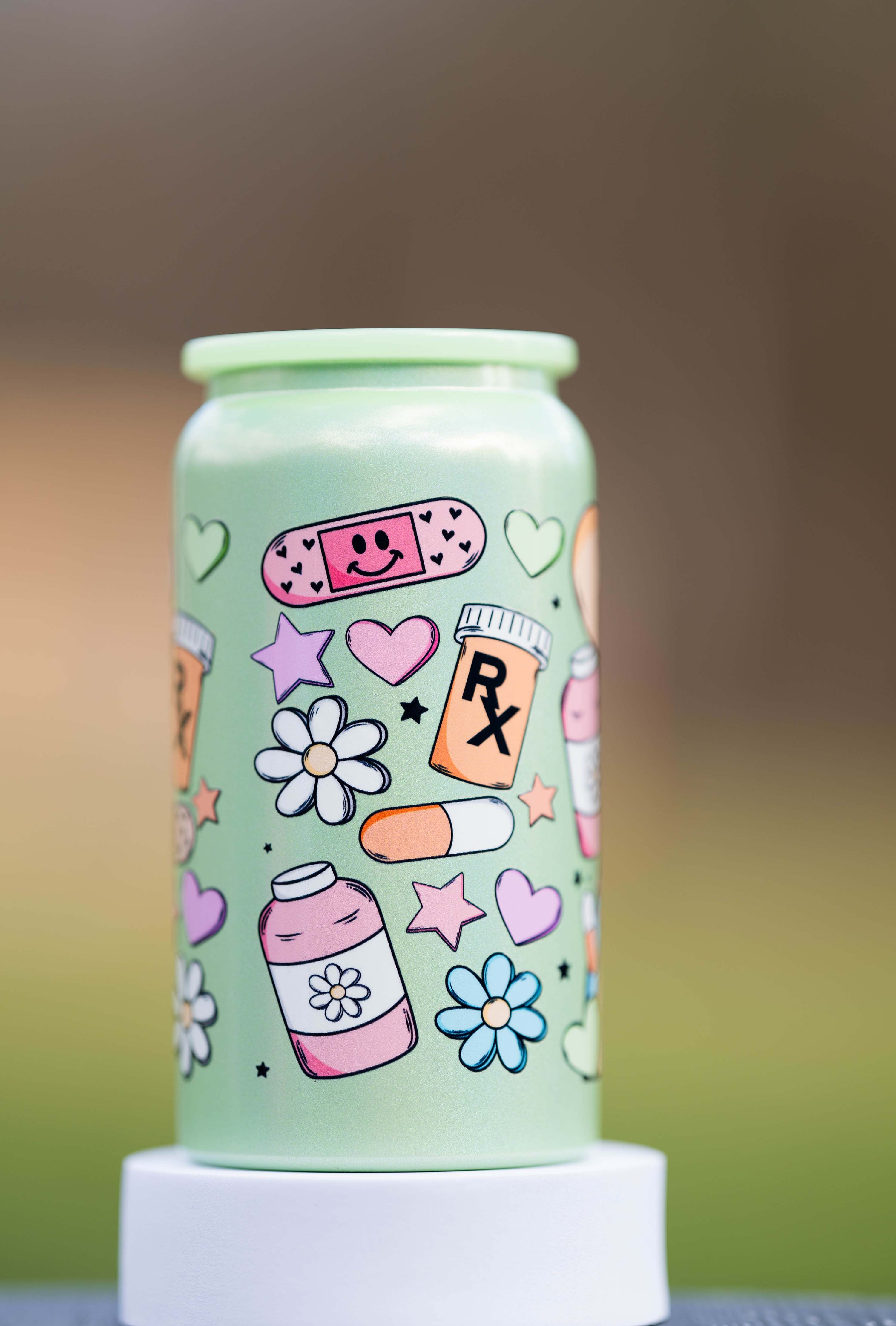 Nurse Cup (Stainless Steel) (Green)