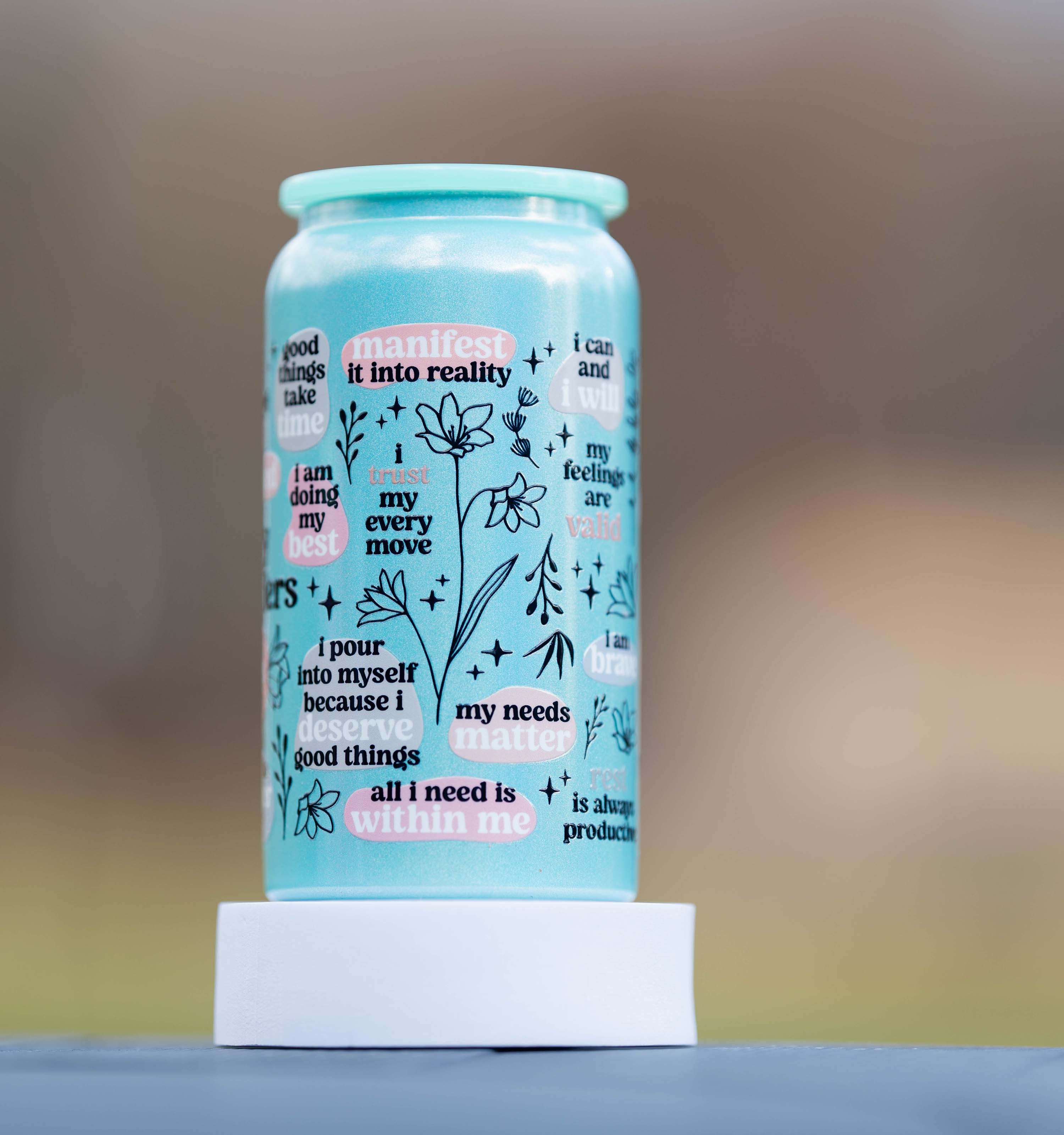 Grateful cup (Stainless Steel) (Teal)