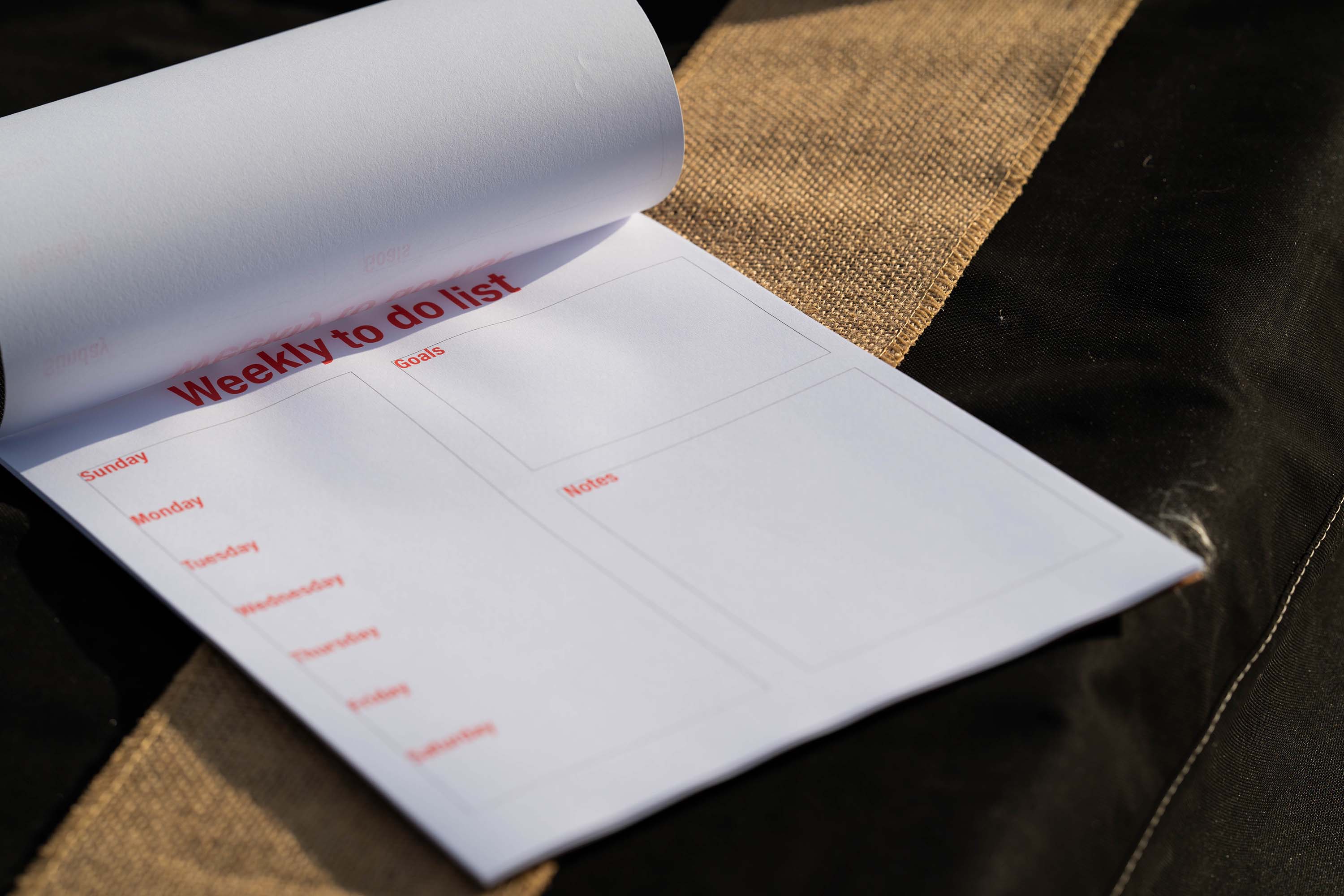 Weekly To-Do notepad 11x8.5 (50 pages)