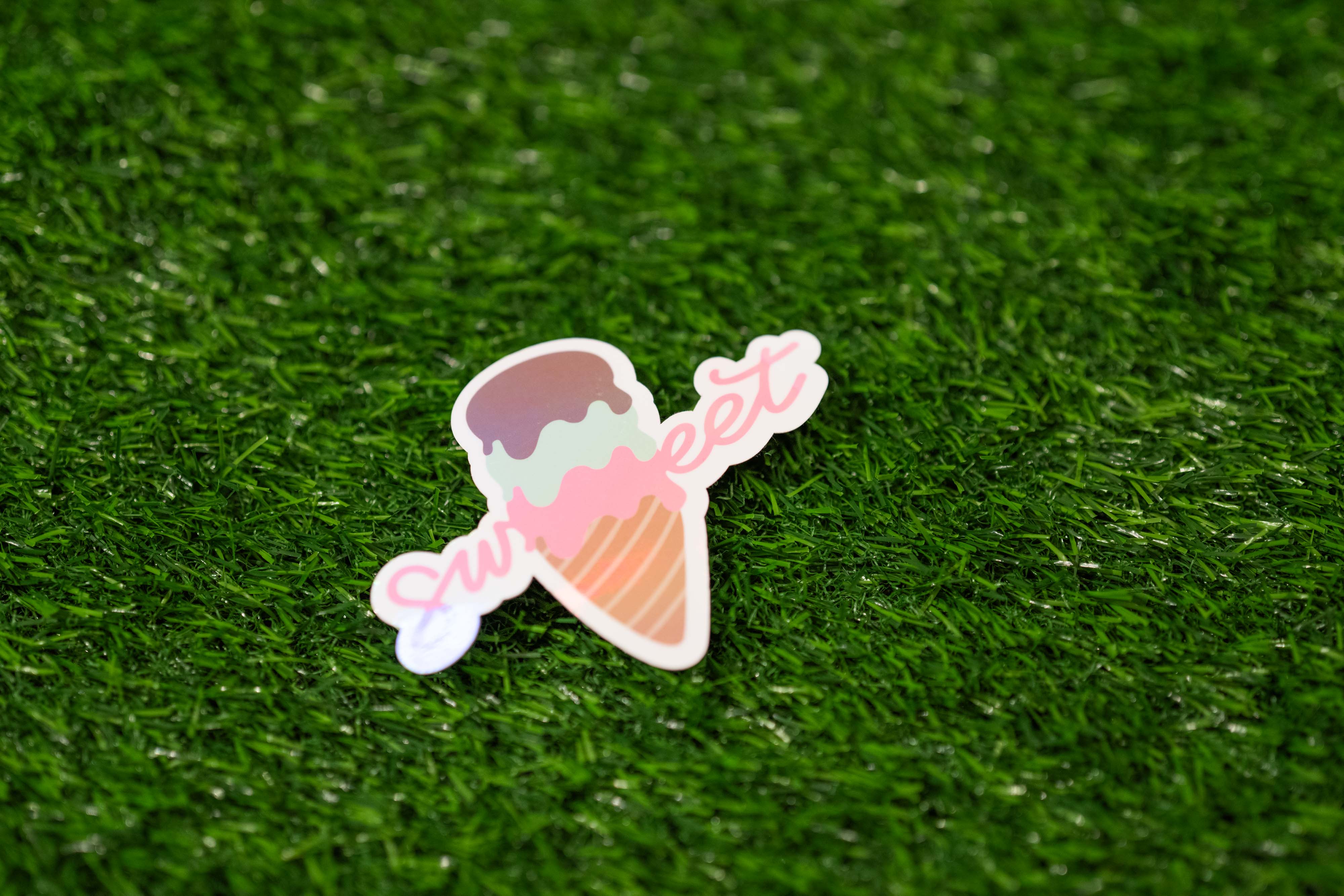 "Sweet" ice cream cone Sticker (Single)