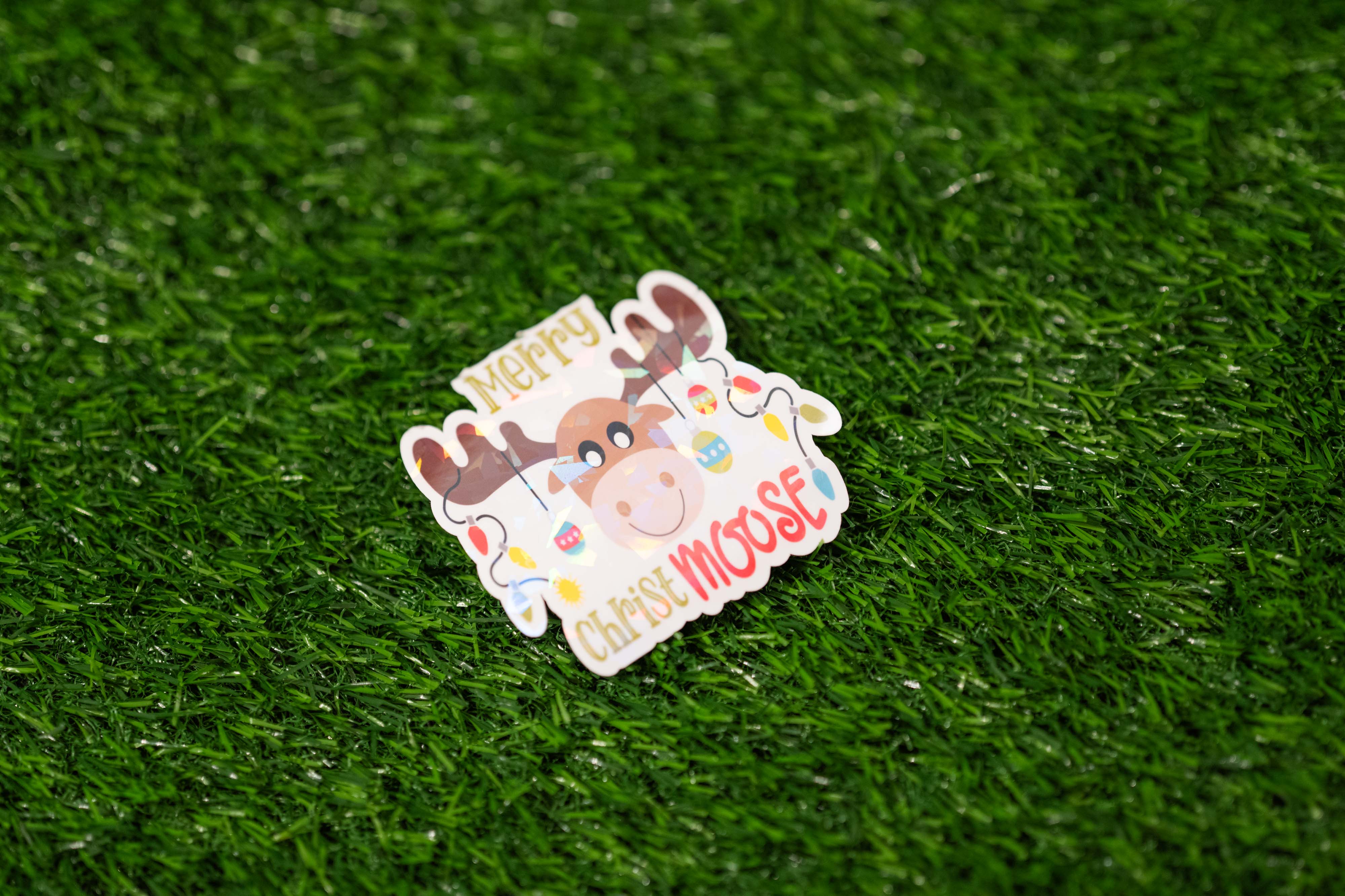 "Merry ChristMoose" Moose Sticker (Single)