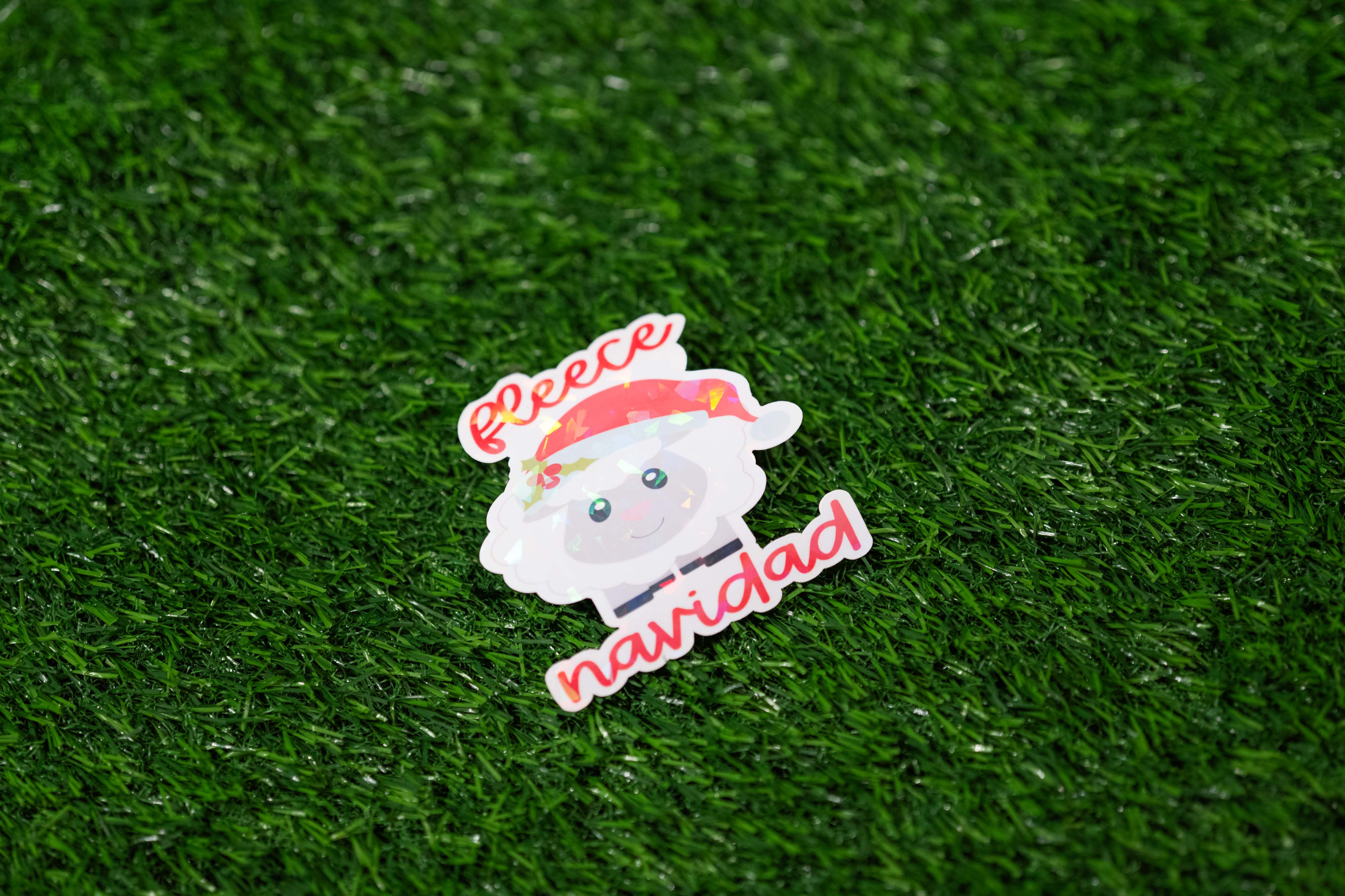 "Fleece Navidad" sheep Sticker (Single)