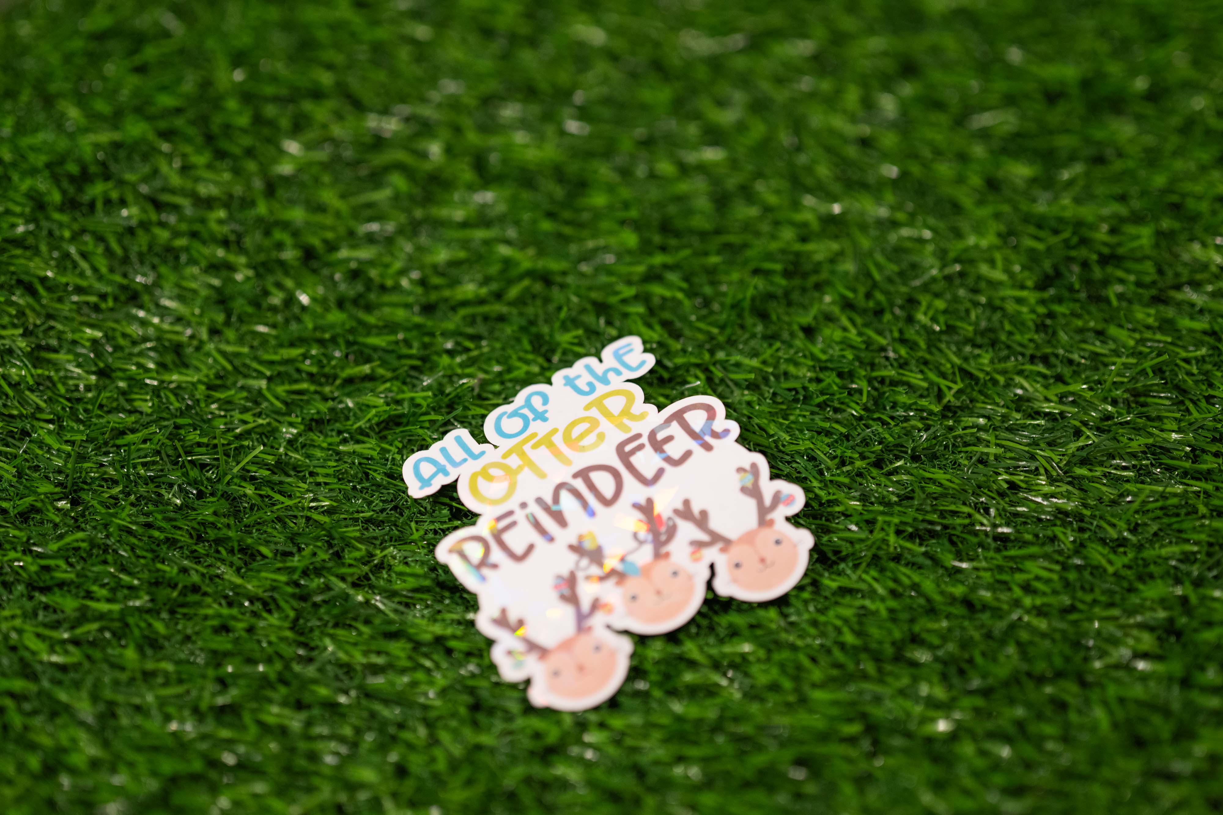 "All of the Otter reindeer" Sticker (Single)