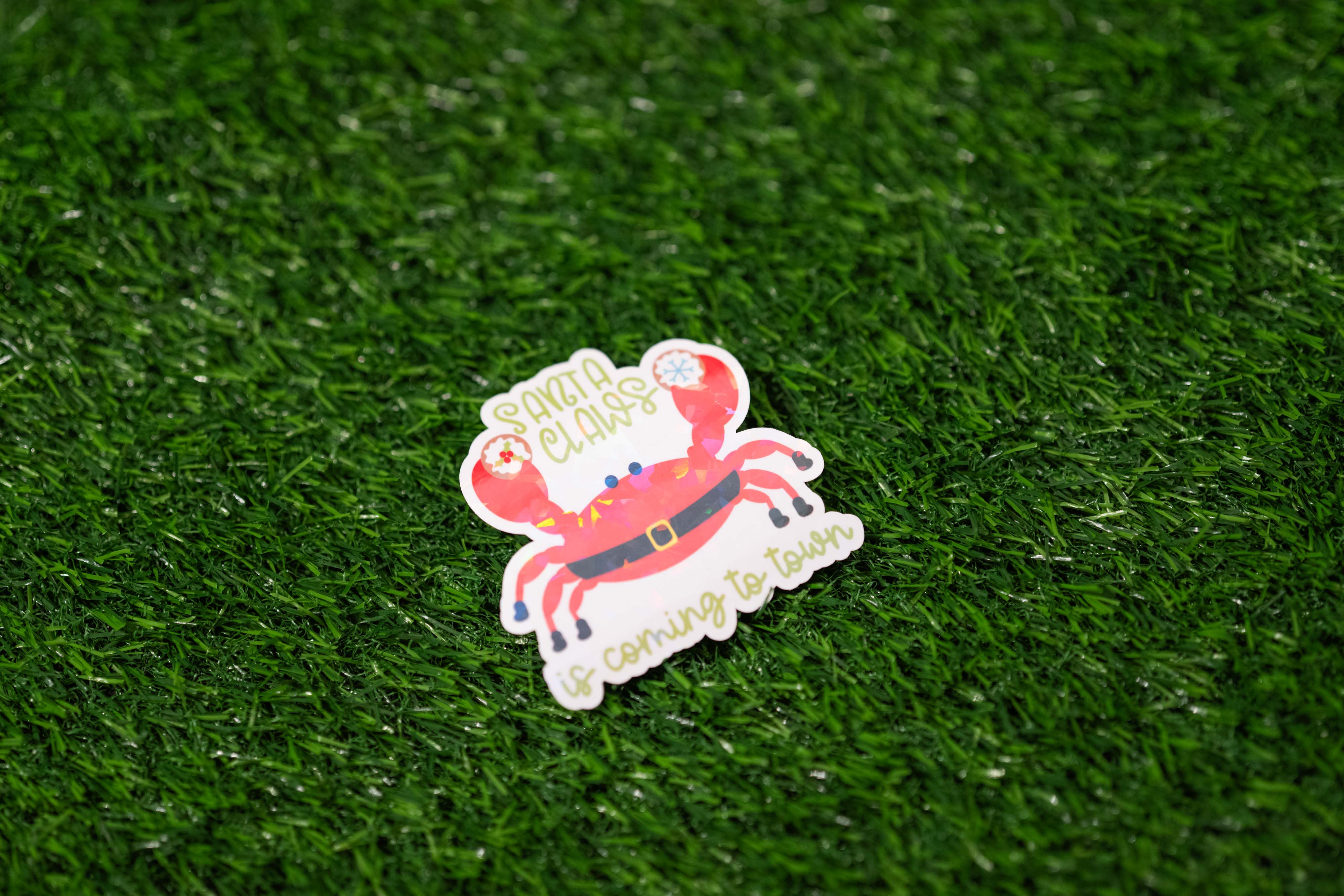 "Santa Claws is coming to town" Sticker (Single)