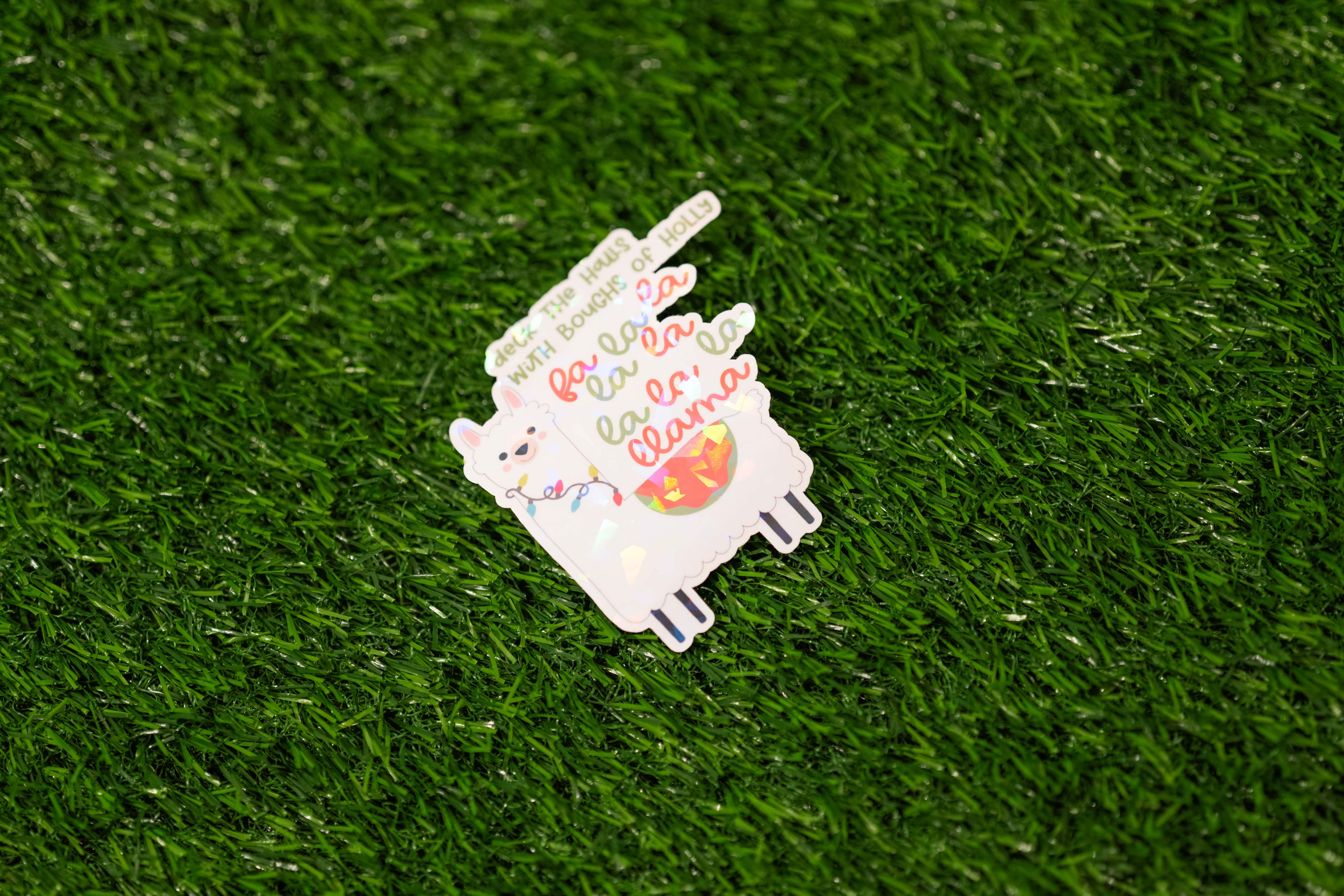 "Deck the halls with boughs of holly" Sticker (Single)